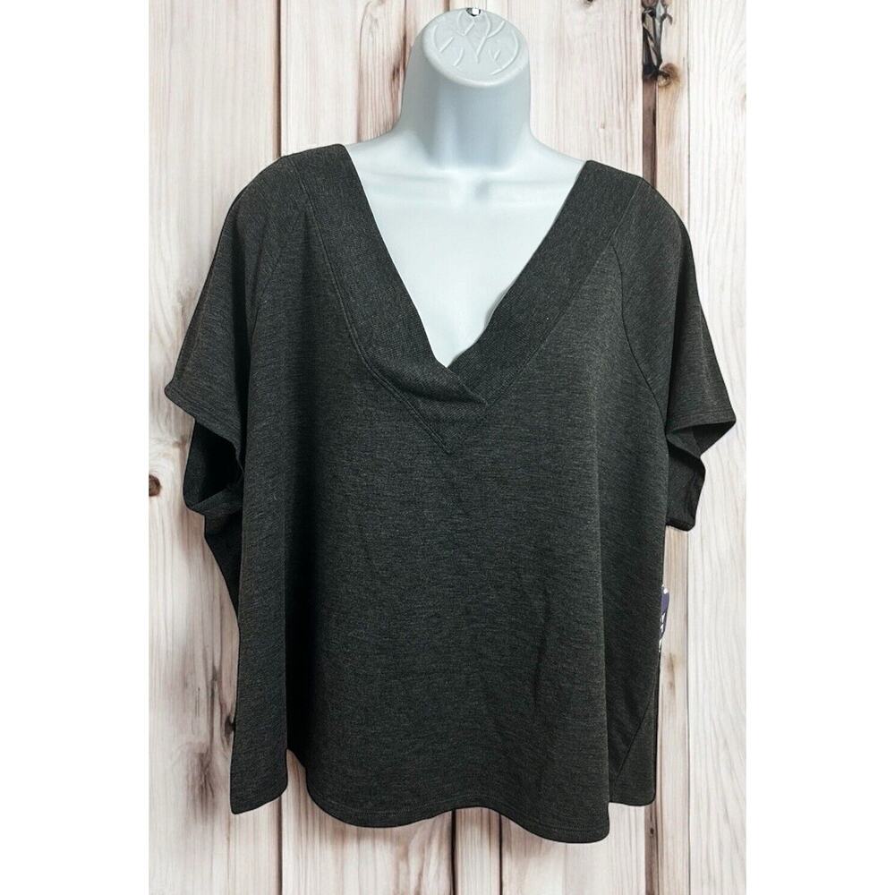 NWT JoyLab Charcoal V-Neck Blouse
